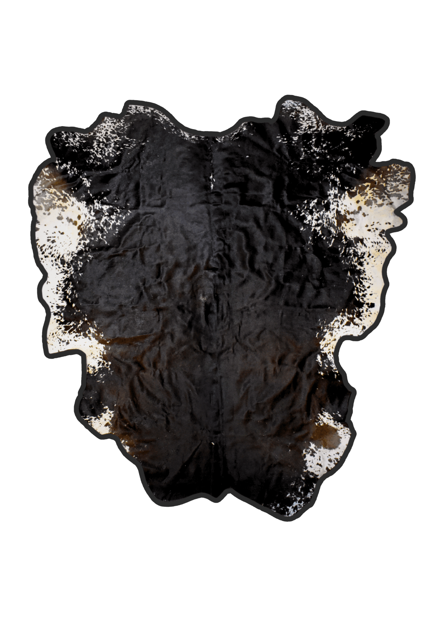 Authentic Black and Brown Dotted Cowhide